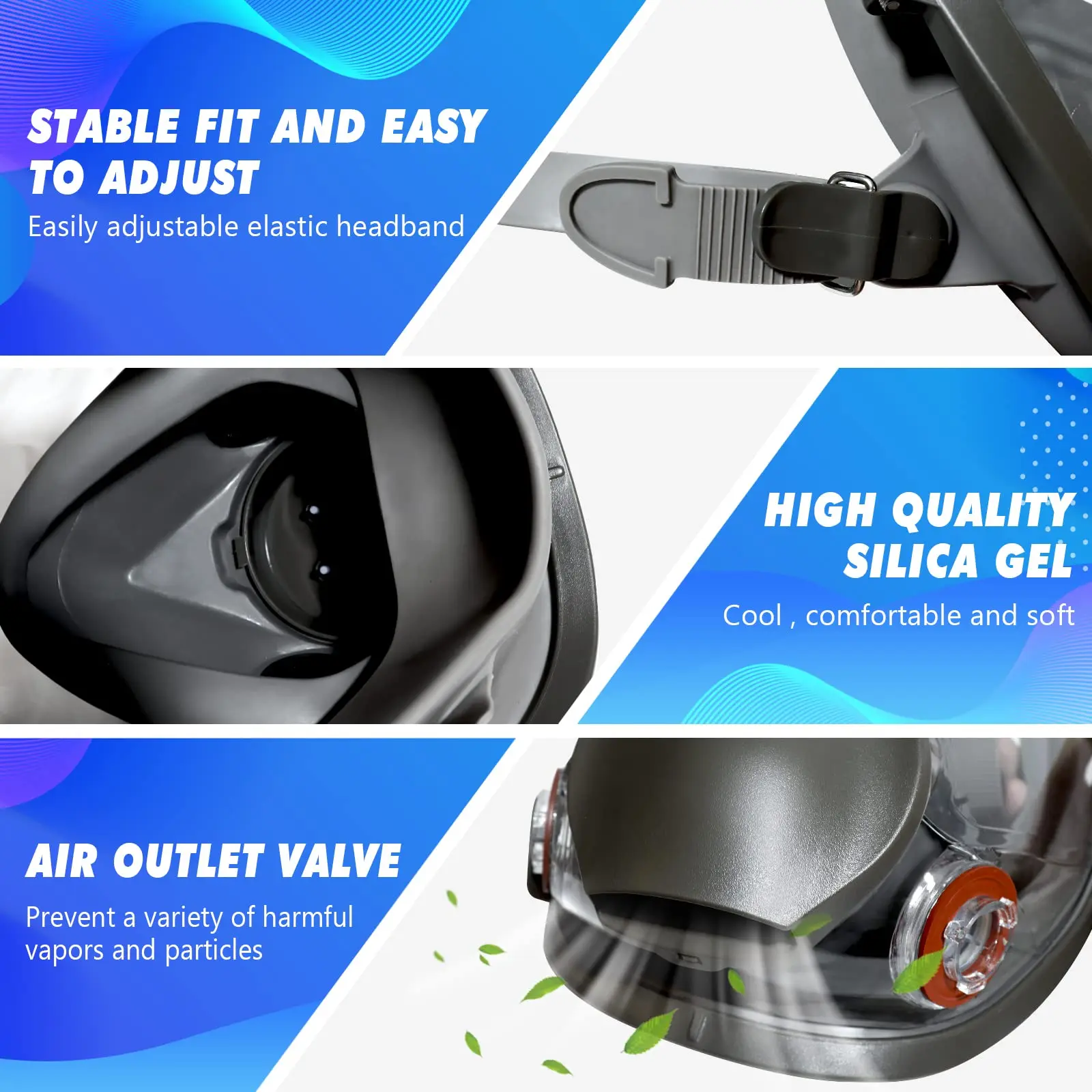 6800 Anti-Fog Gas Mask Full Face Industrial Painting Spraying Respirator Safety Work Filter Dust Proof Formaldehyde Protection