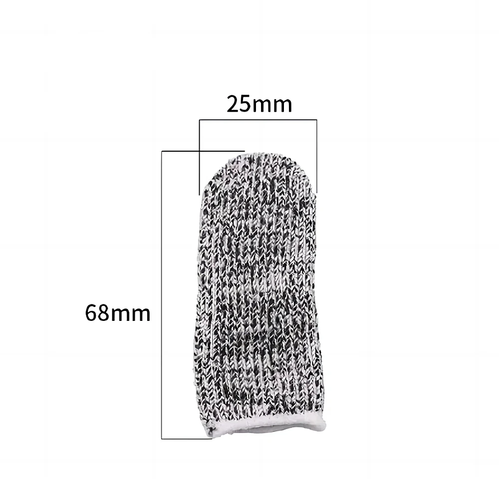 20Pcs Anti-Cut Finger Cover Finger Protector Sleeve Level 5 High-Strength Safety Flexible Anti Cut Fingertip Gloves Kitchen Tool