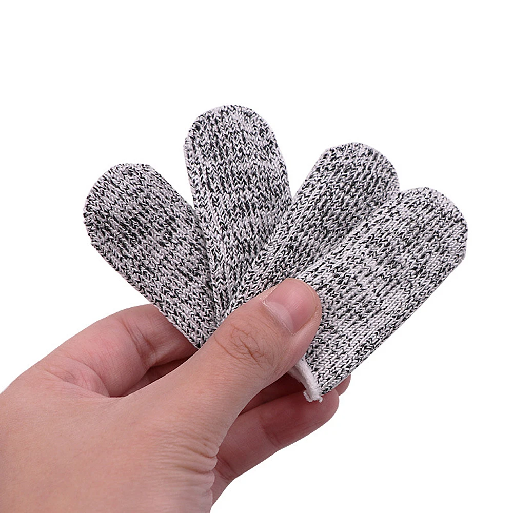 20Pcs Anti-Cut Finger Cover Finger Protector Sleeve Level 5 High-Strength Safety Flexible Anti Cut Fingertip Gloves Kitchen Tool