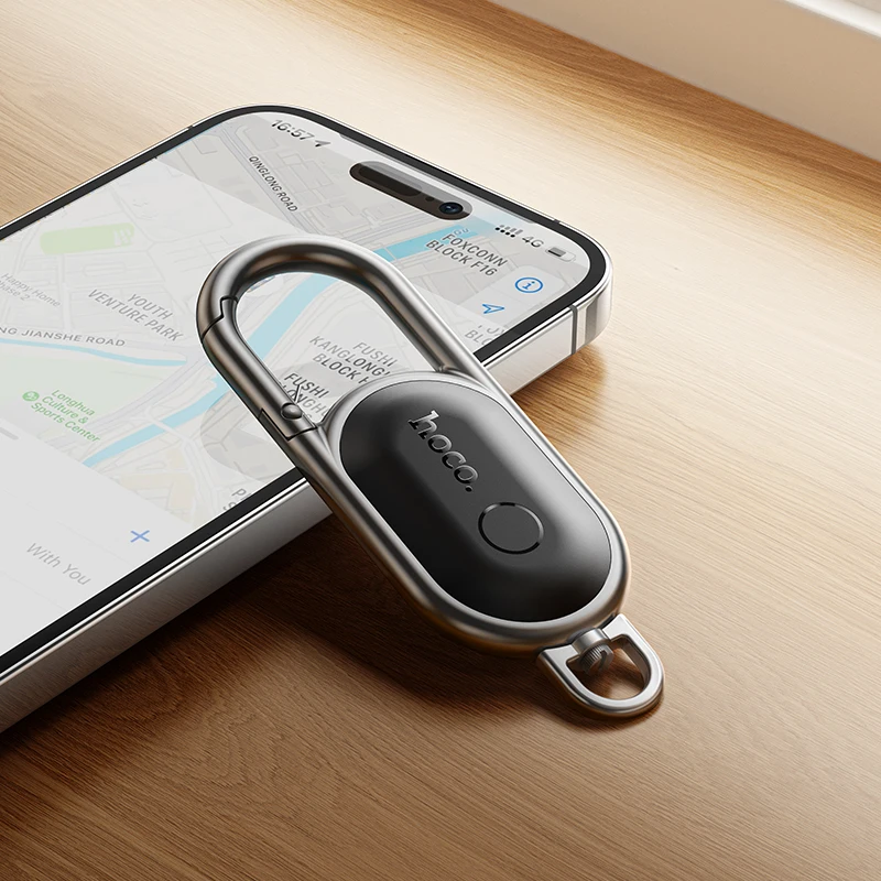 E91J Mini GPS Tracker SmartTag Keychain Compatible with iOS Find My App Anti-Lost Locator for Pet Dog Cat Child Car Key Wallet