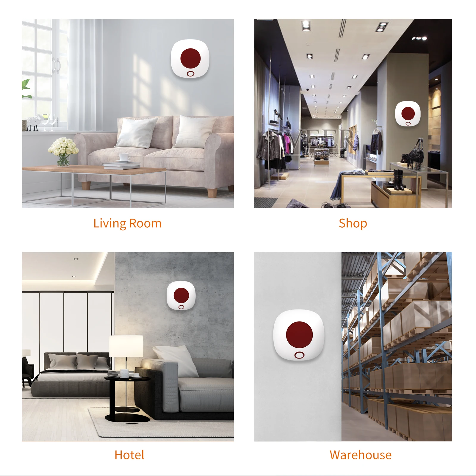 Staniot 433Mhz Wireless Security Protection Indoor Siren GSM Home Security Alarm System Light Flash Strobe High Decibel Alarms