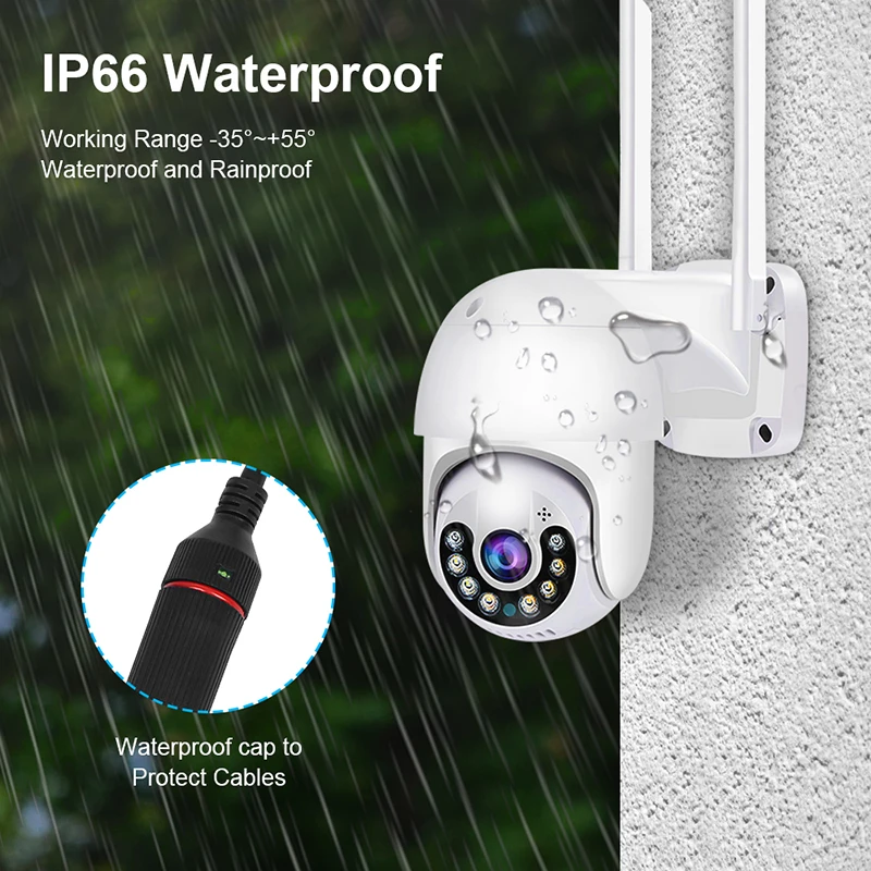 8MP 4K Wireless PTZ Camera HD 1080P Color Night Vision Wifi IP Camera Outdoor 5MP Ai Auto Tracking CCTV Surveillance Cam iCsee
