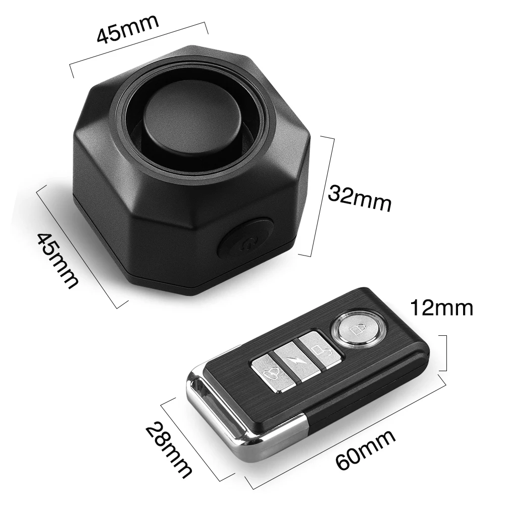 New Bicycle Alarm Wireless Waterproof Motorcycles Scooter Bike Anti Theft Alarm Security Protection Vibration Burglar Alarm