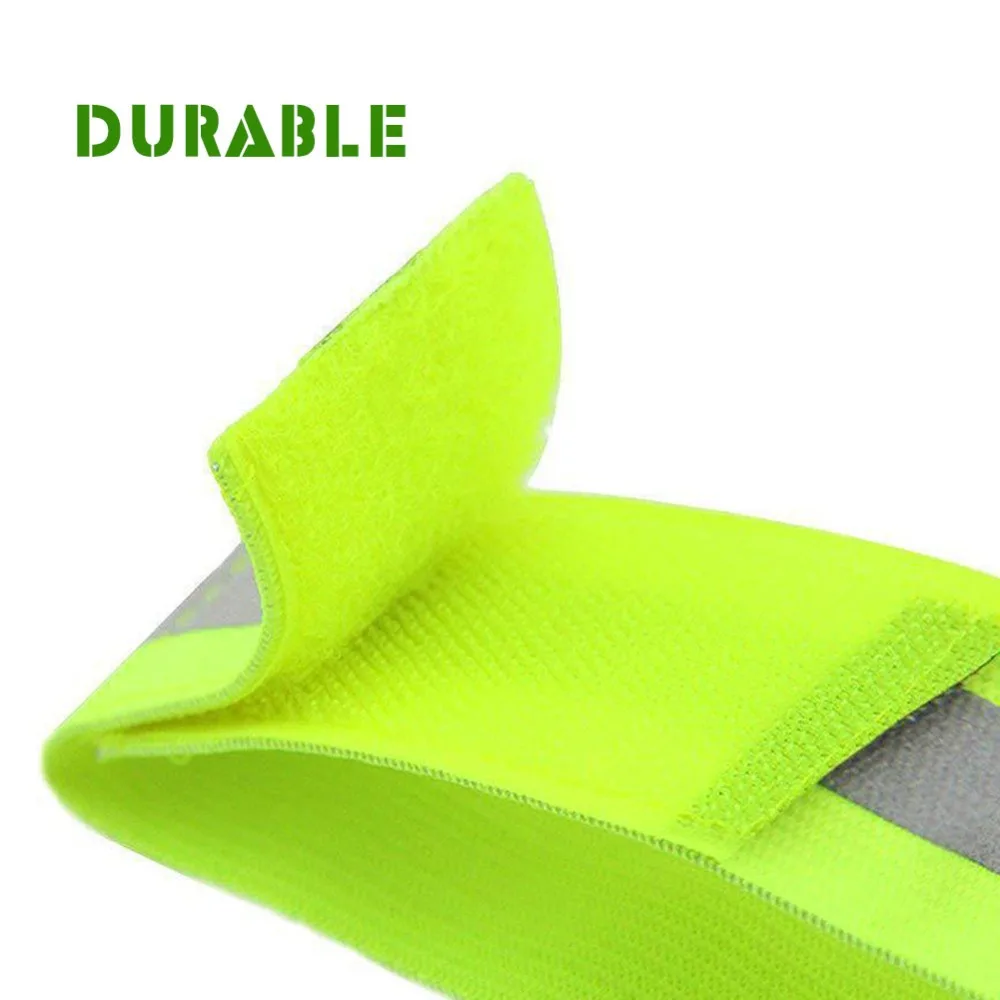 2pc Reflective Bands Safety Flashing Armband Belt Glow in the dark Bracelet for Night Jogging Walking Biking Cycling Running