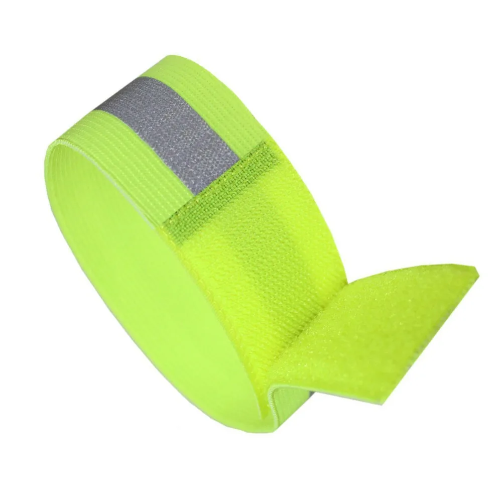2pc Reflective Bands Safety Flashing Armband Belt Glow in the dark Bracelet for Night Jogging Walking Biking Cycling Running