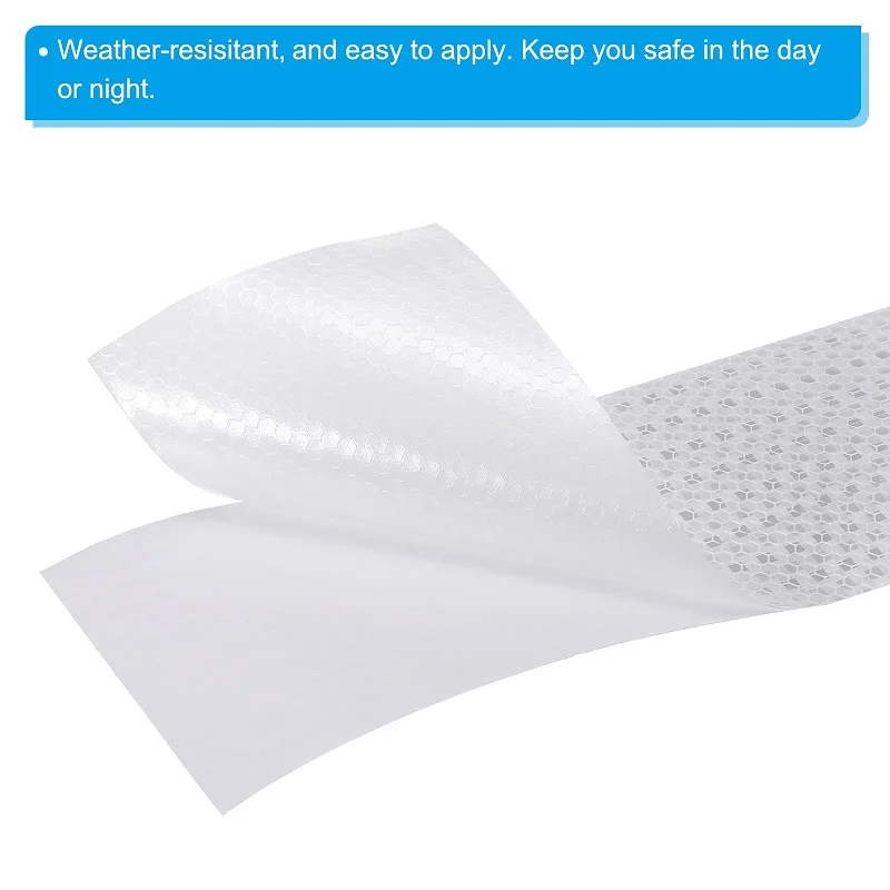 5M Warning Reflective Sticker Honeycomb PVC Night Visibility Waterproof Conspicuity Reflectors Tape Safety Film For Bicycle 10CM