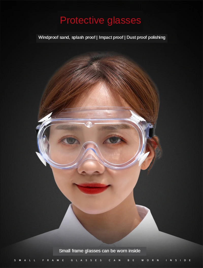 motorcycle Protective Safety Glasses Work Eye Anti-Fog Antisand windproof Anti Dust Saliva Goggles Eye Protection Soft PM033