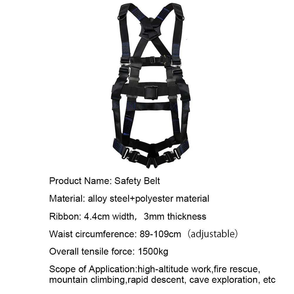 High-altitude Work Harness Five Point Safety Belt Outdoor Rock Climbing Training Electrician Construction Protective Equipment