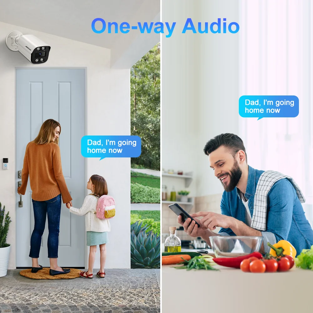 8MP 4K IP Camera Outdoor Ai Face Detection H.265 Onvif RTSP Color Night Vision POE Human Audio Security Camera Xmeye