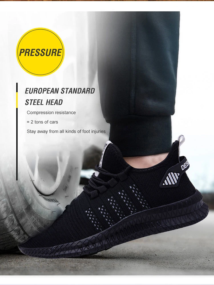 Work Safety Shoes Summer Breathable Men Air Cushion Work Protective Shoes Sneakers Anti-Puncture Work Shoes Male Steel Toe Shoes