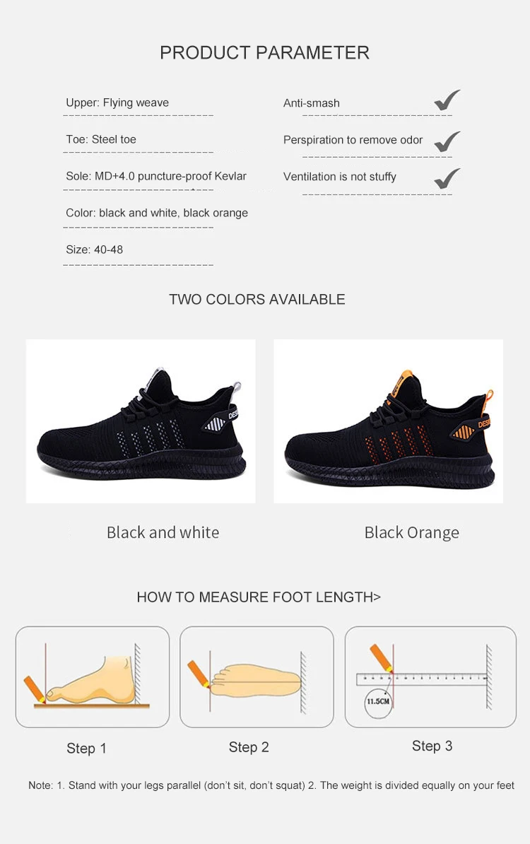 Work Safety Shoes Summer Breathable Men Air Cushion Work Protective Shoes Sneakers Anti-Puncture Work Shoes Male Steel Toe Shoes