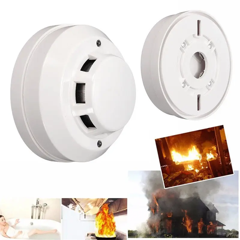 Fire Alarm 4 Wire Photoelectric Smoke Detector Relay Ouput Operation NO NC Smoke Sensor Alarm Detector For Conventional System