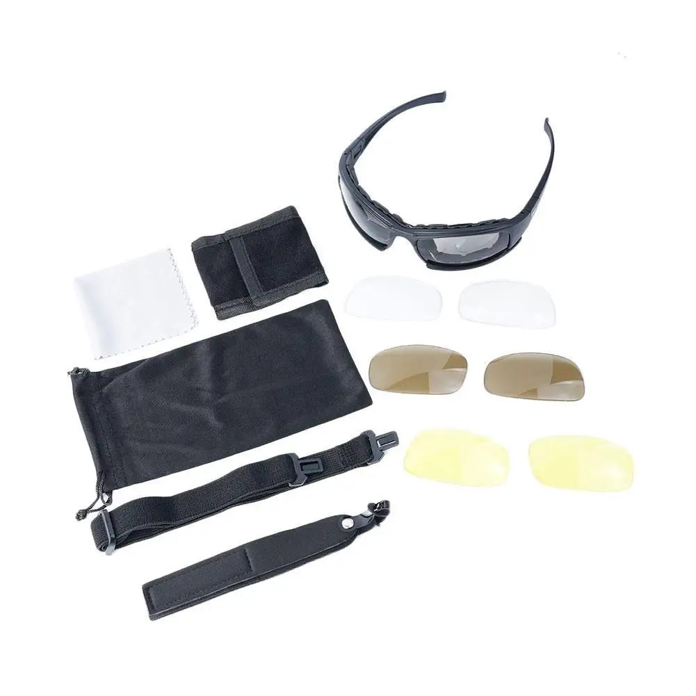 Daisy Tactical Polarized Glasses Outdoor Sport Goggles Sunglasses with 4 Lens Original Box Men Shooting Hiking Eyewear