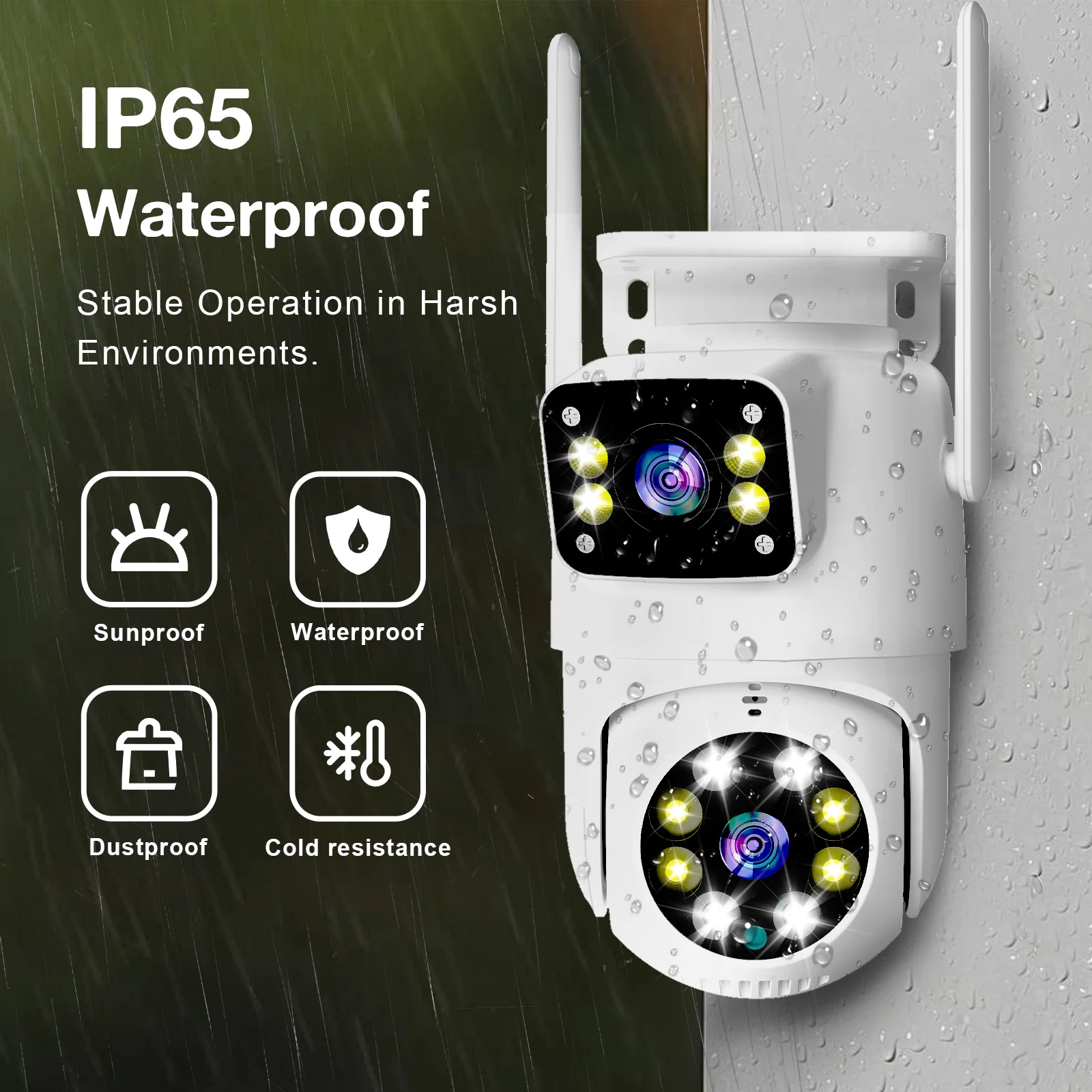 10MP Dual Lens Tuya Wifi Camera PTZ Outdoor 4K Wireless Dual Screen Security Camera Auto Tracking Monitoring Video Surveillance