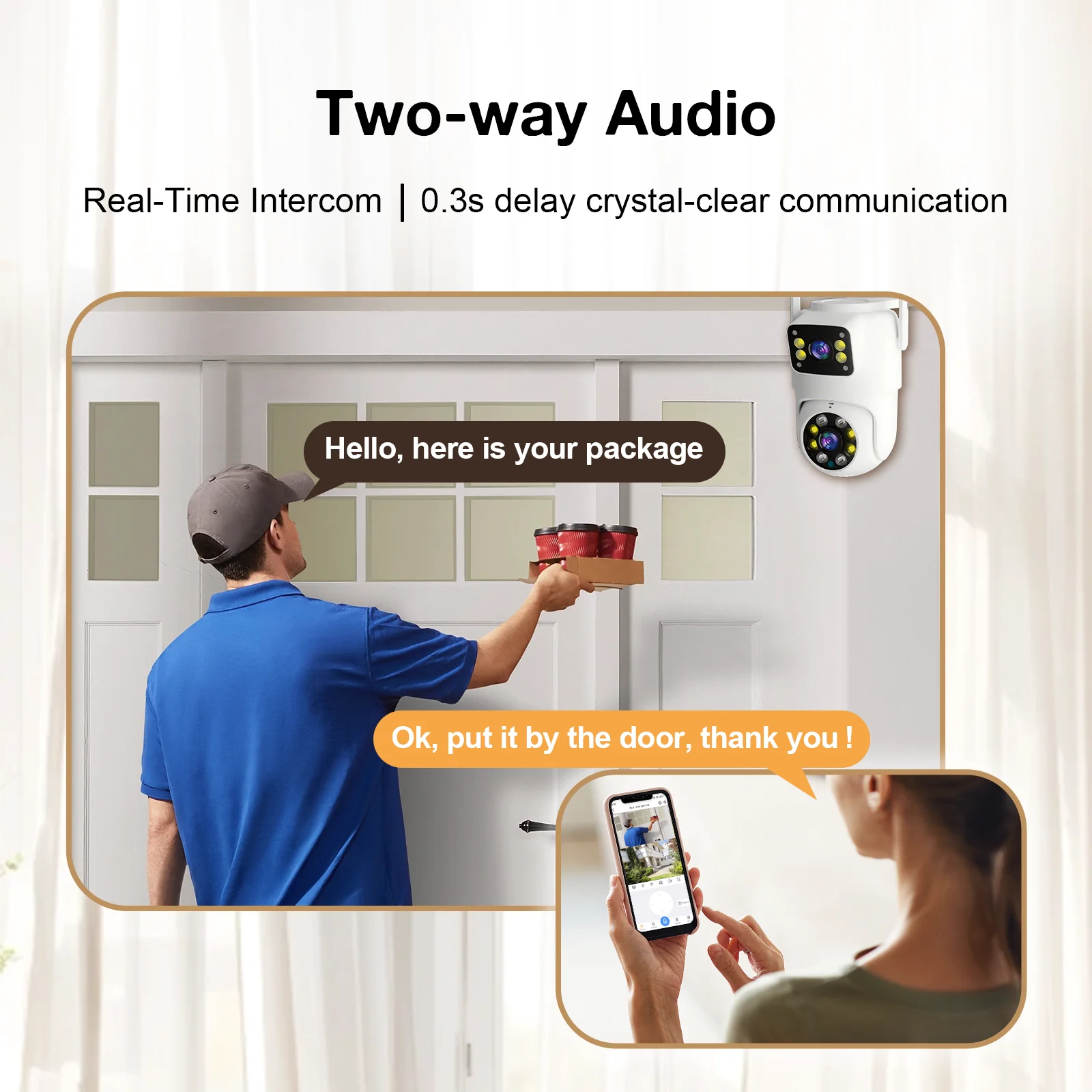 10MP Dual Lens Tuya Wifi Camera PTZ Outdoor 4K Wireless Dual Screen Security Camera Auto Tracking Monitoring Video Surveillance