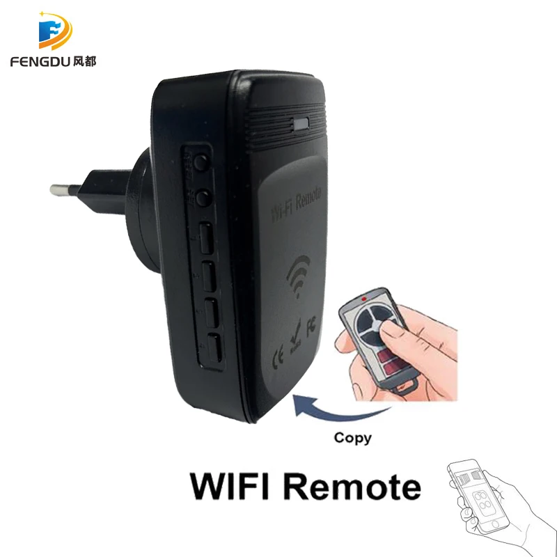 WiFi 287MHz-868MHz WiFi to RF Converter Rolling Code Garage Door Remote Control