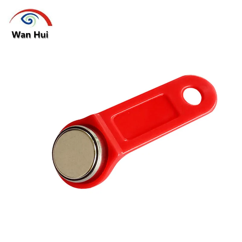 100pcs TM1990A F5 DS1990A Dallas iButton TM Card with Key Handle DS1990A-F5 Non-Magnetic Access Control Electronic Lock Key Tag
