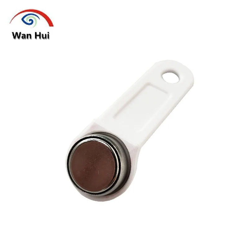 100pcs TM1990A F5 DS1990A Dallas iButton TM Card with Key Handle DS1990A-F5 Non-Magnetic Access Control Electronic Lock Key Tag