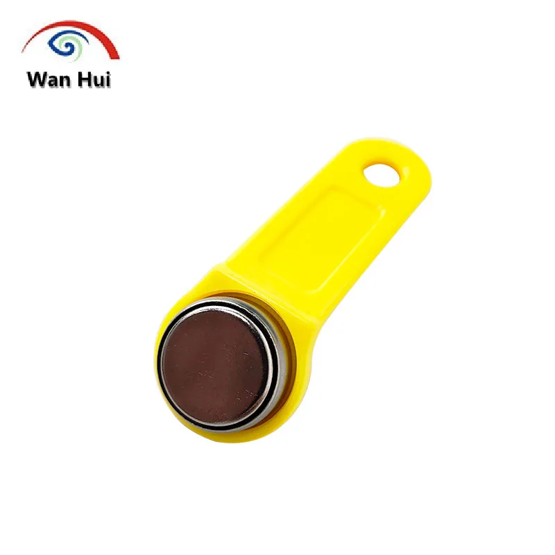 100pcs TM1990A F5 DS1990A Dallas iButton TM Card with Key Handle DS1990A-F5 Non-Magnetic Access Control Electronic Lock Key Tag