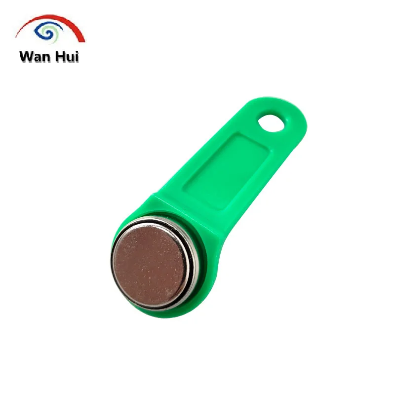 100pcs TM1990A F5 DS1990A Dallas iButton TM Card with Key Handle DS1990A-F5 Non-Magnetic Access Control Electronic Lock Key Tag