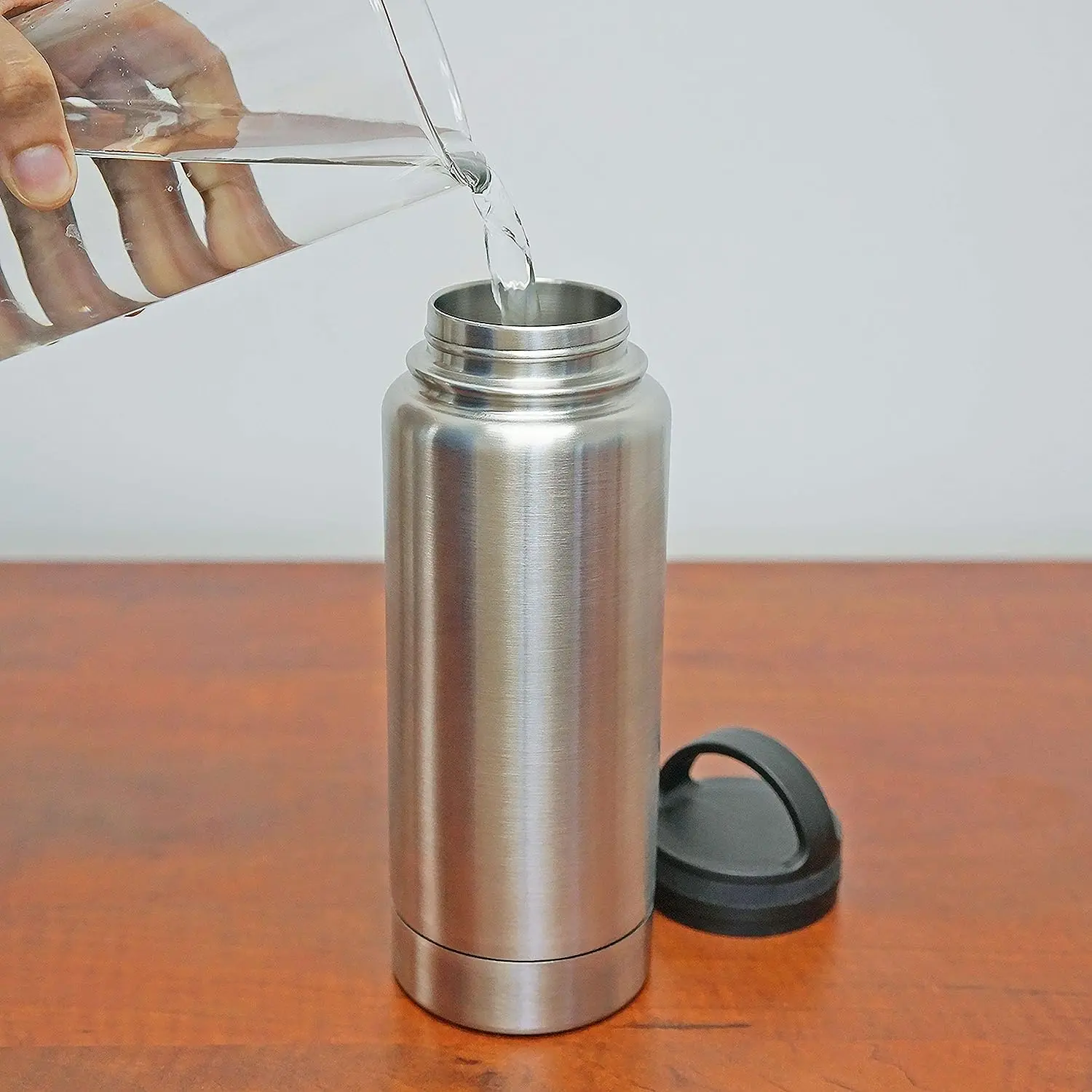 Stainless Steel Drinking Tumbler Bottle Diversion Safe Stash and Hide Small Valuables Money Keys Jewelry Silver 12 Ounce