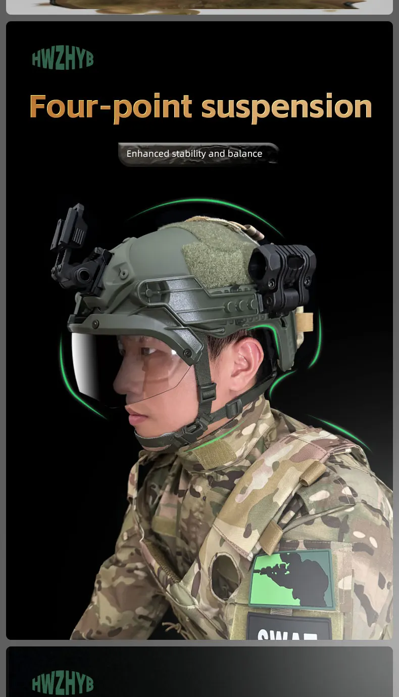 FAST Tactical Protective Helmet Airsoft MH Helmet ABS New Thickened Outdoor PJ Air Gun Shooting CS Protective Equipment