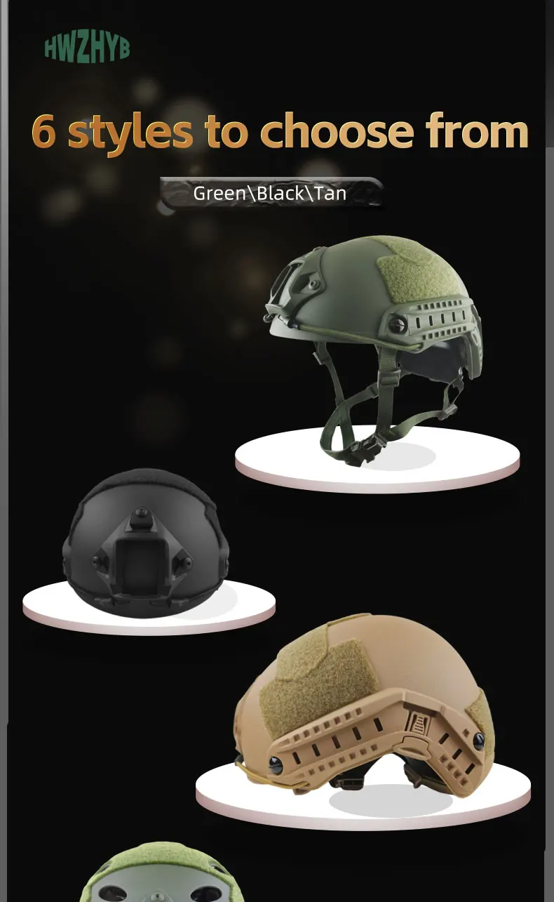 FAST Tactical Protective Helmet Airsoft MH Helmet ABS New Thickened Outdoor PJ Air Gun Shooting CS Protective Equipment