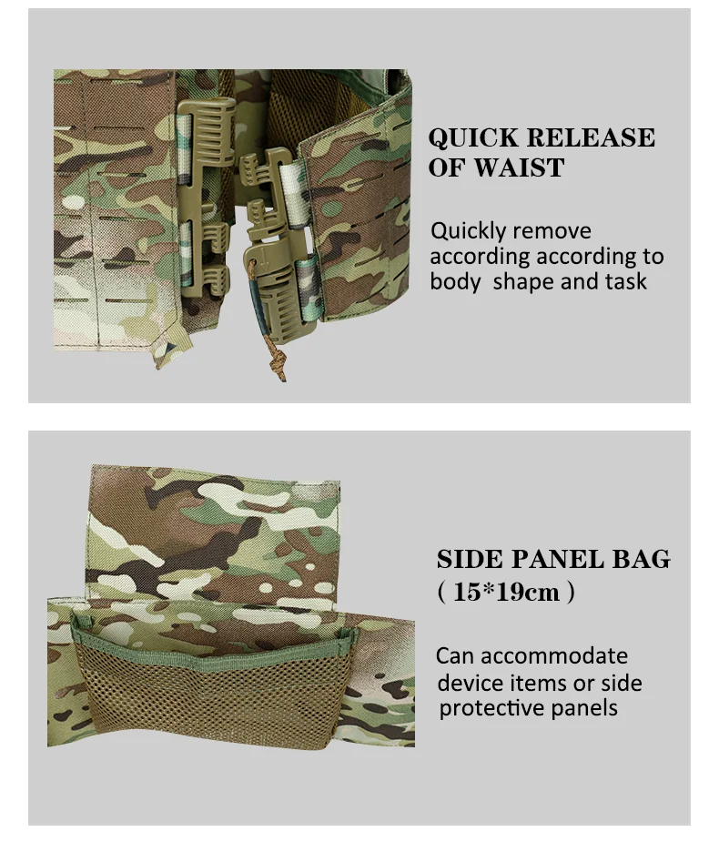 Tactical Vest Outdoor Hunting Plate Carrier Protective Adjustable Vest Airsoft Carrier Combat Equipment 6094 Vest