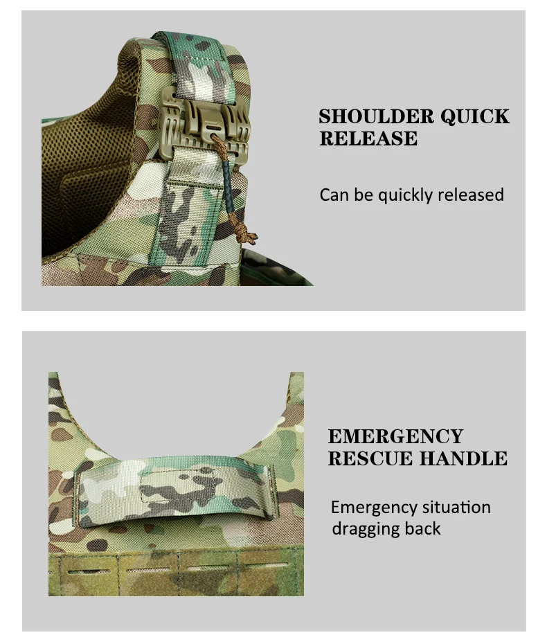 Tactical Vest Outdoor Hunting Plate Carrier Protective Adjustable Vest Airsoft Carrier Combat Equipment 6094 Vest
