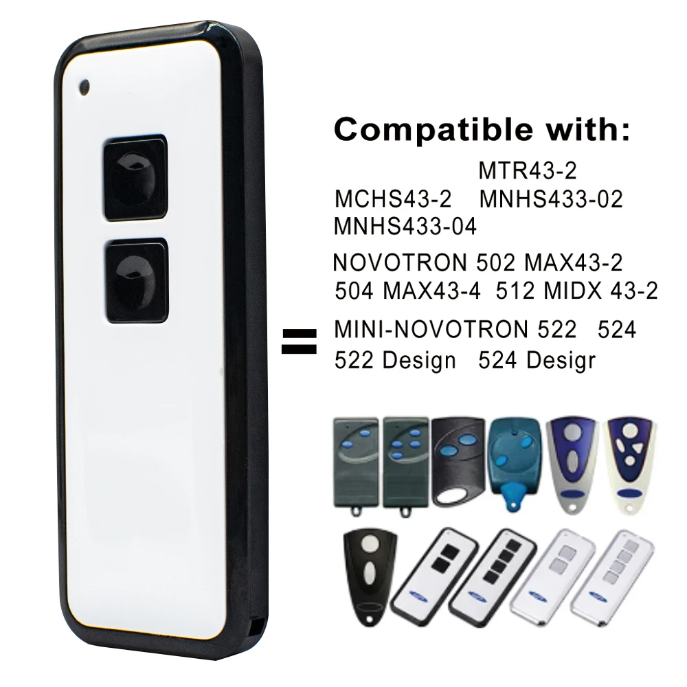 NEW NOVOTRON 502 MAX43-2 504 MAX43-4 512 MIX 43-2 MTR43-2 MCHS43-2 MNHS433-02 MNHS433-04 Garage Door Remote Control