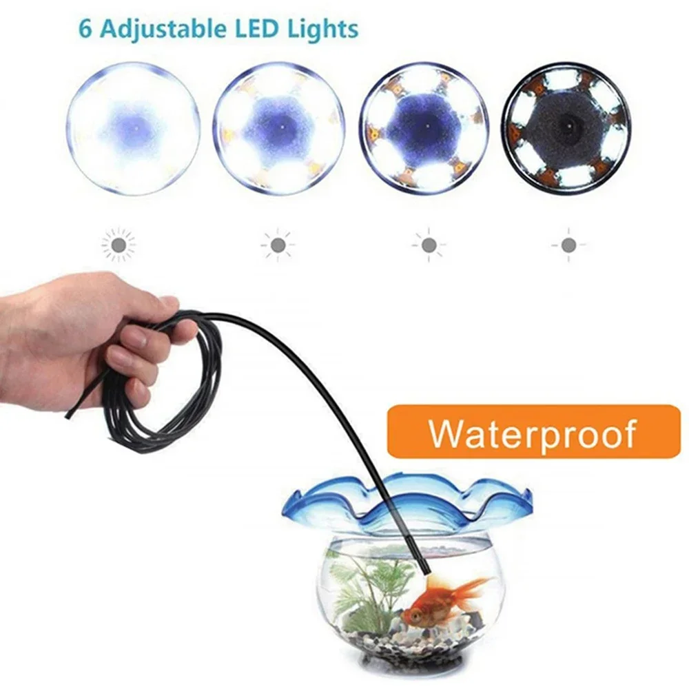 Practical 7MM Android Endoscope 3 in 1 USB/Micro USB/Type-C Borescope Inspection Camera IP67 Waterproof for Smartphone Computers