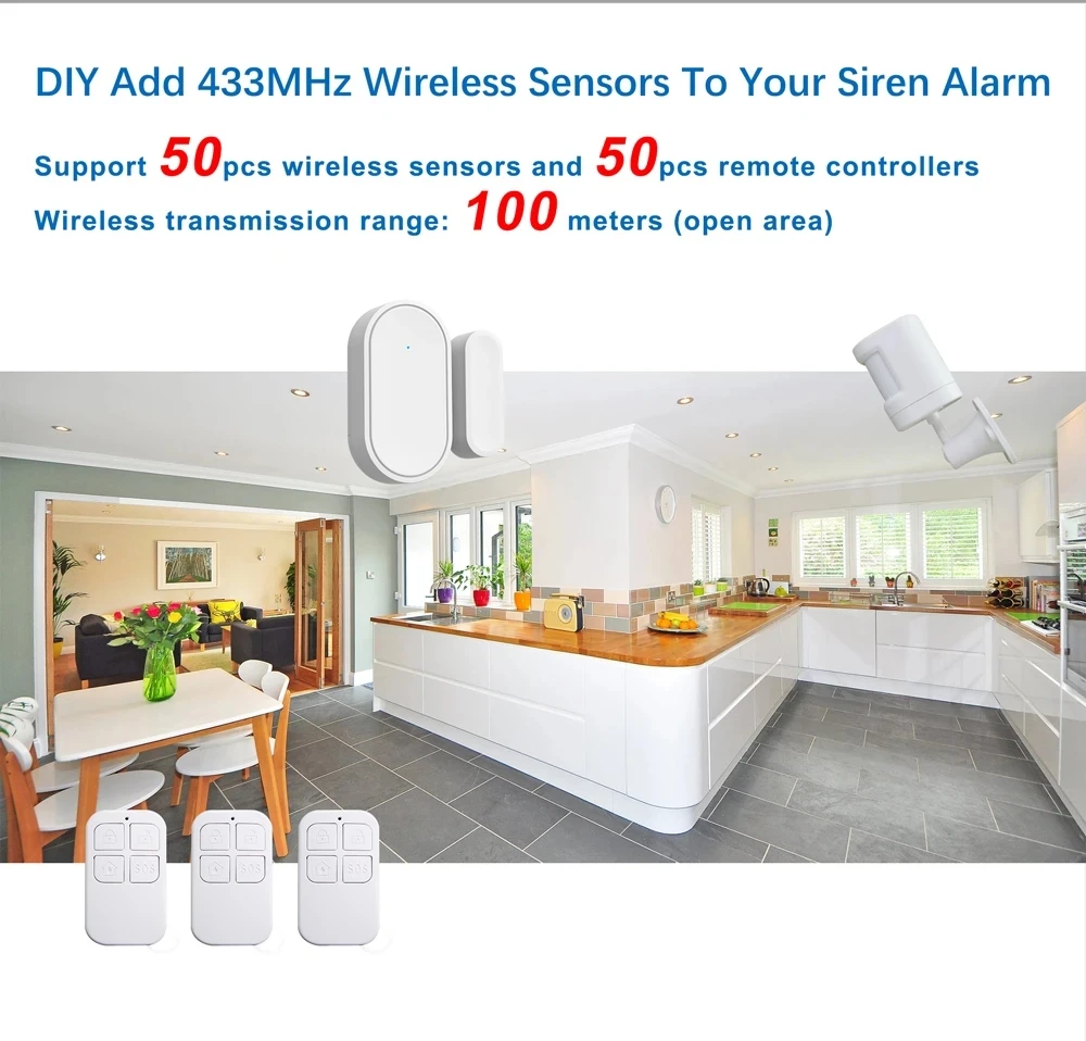 TAIBOAN Smart WIFI 110dB Sound Light Alarm Siren TUYA Safety Protection Siren Strobe Light Sensor Home Alarm Security System