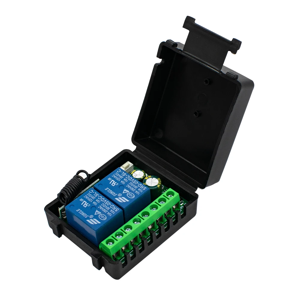 RF 433Mhz Remote Control Wireless Switch DC 12V 24V 10A 2CH Relay Receiver Mini Transmitter For Door Electromagnetic Lock DIY