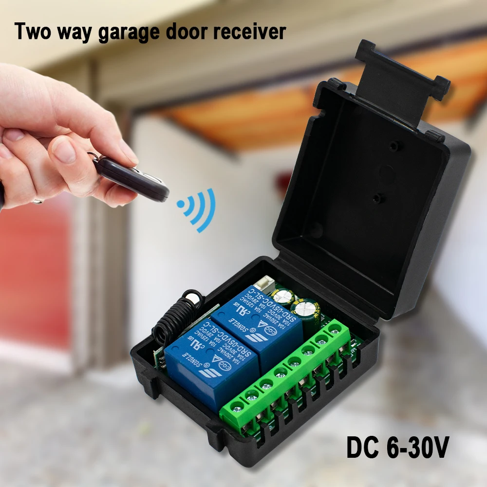 RF 433Mhz Remote Control Wireless Switch DC 12V 24V 10A 2CH Relay Receiver Mini Transmitter For Door Electromagnetic Lock DIY