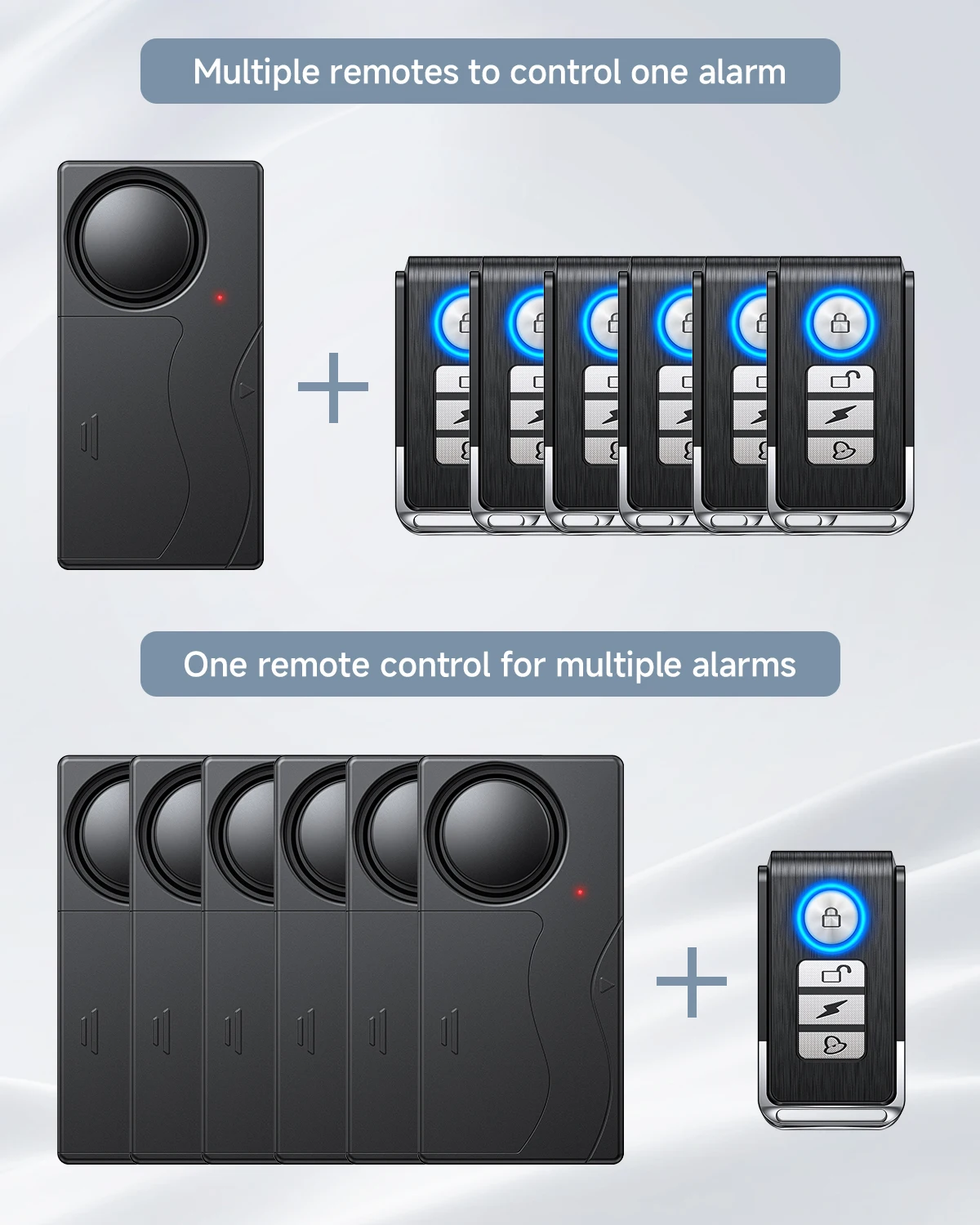 Extractme 110dB Anti-Theft Alarm Wireless Vibration Alarm with Remote Control Door and Window Alarm Car Alarm Security System