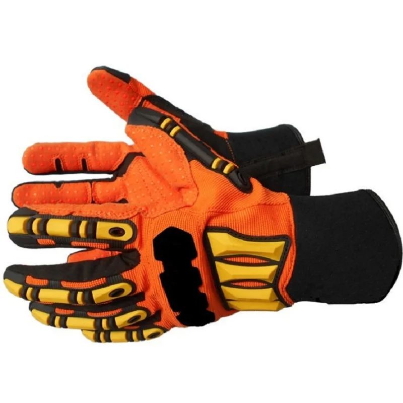 Mechanical Gloves CE Certified Anti-Stab Anti-Collision Cut-Resistant Fire Rescue Mining TPR Shock Absorption Gloves