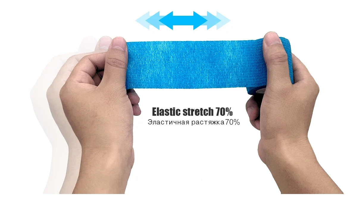 1/6roll 2.5/5/7.5/10cm*4.6m Non Woven Elastic Self Adhesive Bandage Cohesive Bandage for Sports Fixing Finger Wrist Leg