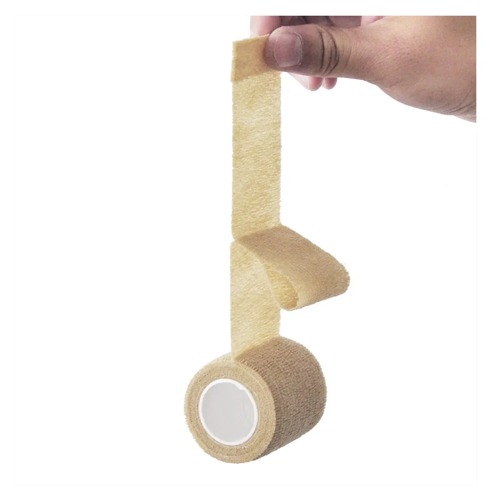 1/6roll 2.5/5/7.5/10cm*4.6m Non Woven Elastic Self Adhesive Bandage Cohesive Bandage for Sports Fixing Finger Wrist Leg