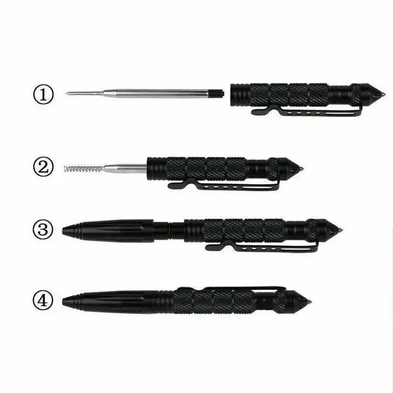 1/4/8pcs ZK20 Landing Ship Defense Tactical Pen High Quality Aluminum Anti Slip Self Defense Pen Steel Glass Crusher Tool Kit