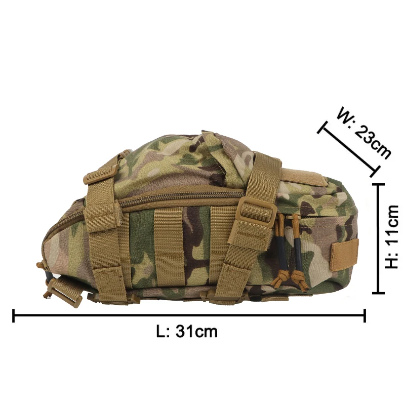 Mini Hydration Bag Outdoor Tactical Backpack Water Bladder Carrier Zipper Pouch Outdoor Hunting Bag 1000D Nylon Outdoor Sports