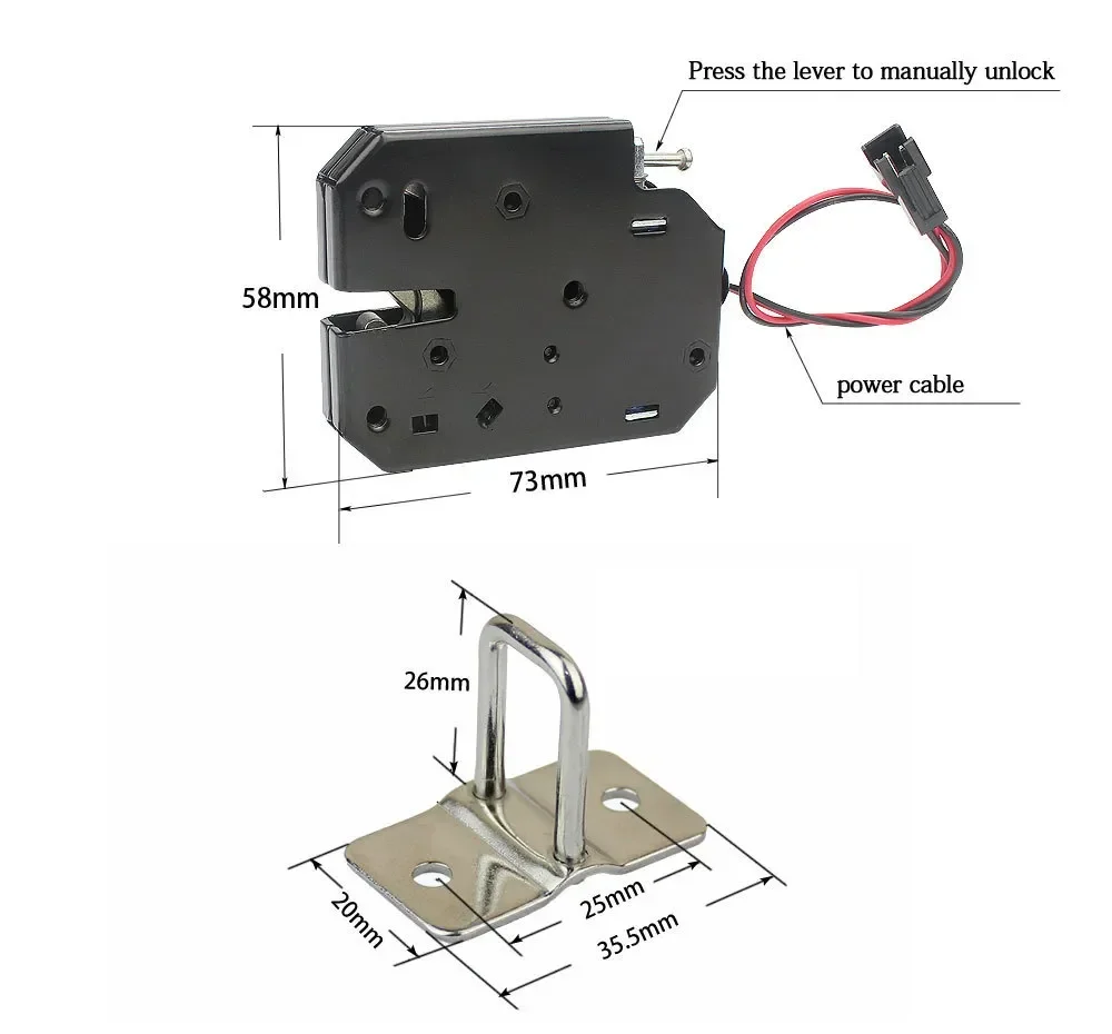 Door Locks 1PCS/5PCS DC 12V Small Electromagnetic Lock Automatic Vending Electric Control Mini Cabinet Door Electronic Lock