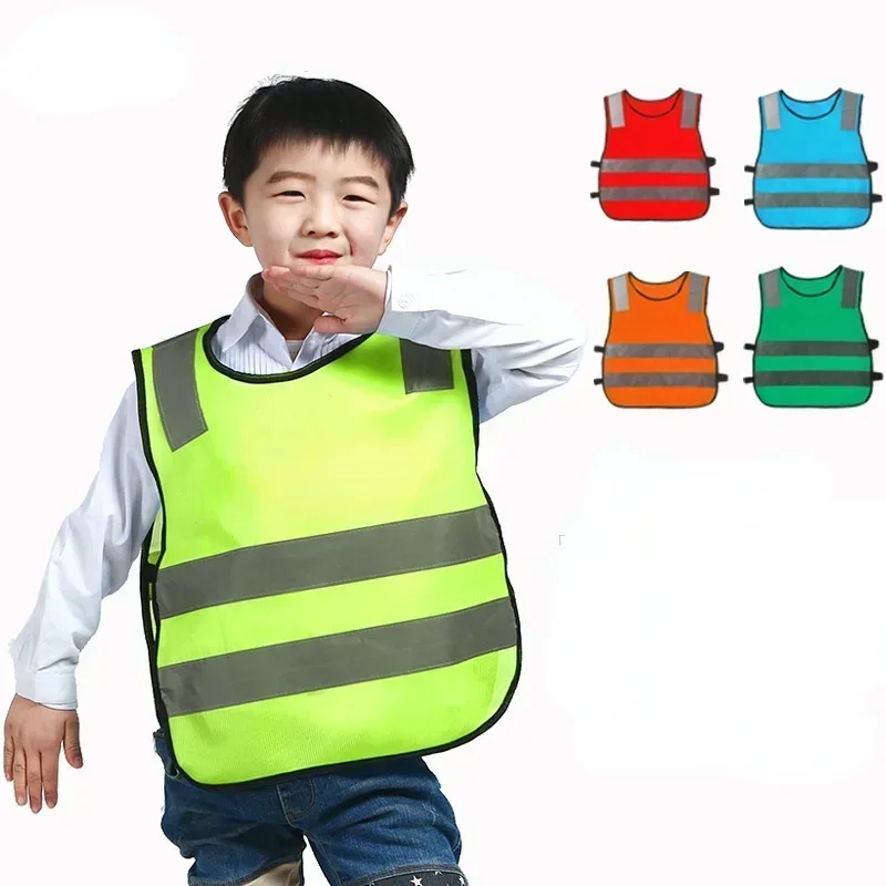 Kids Students Night Safety Reflective Vests Road Traffic Warning Vest for Children Reflective Reflector Vests Clothing Jacket