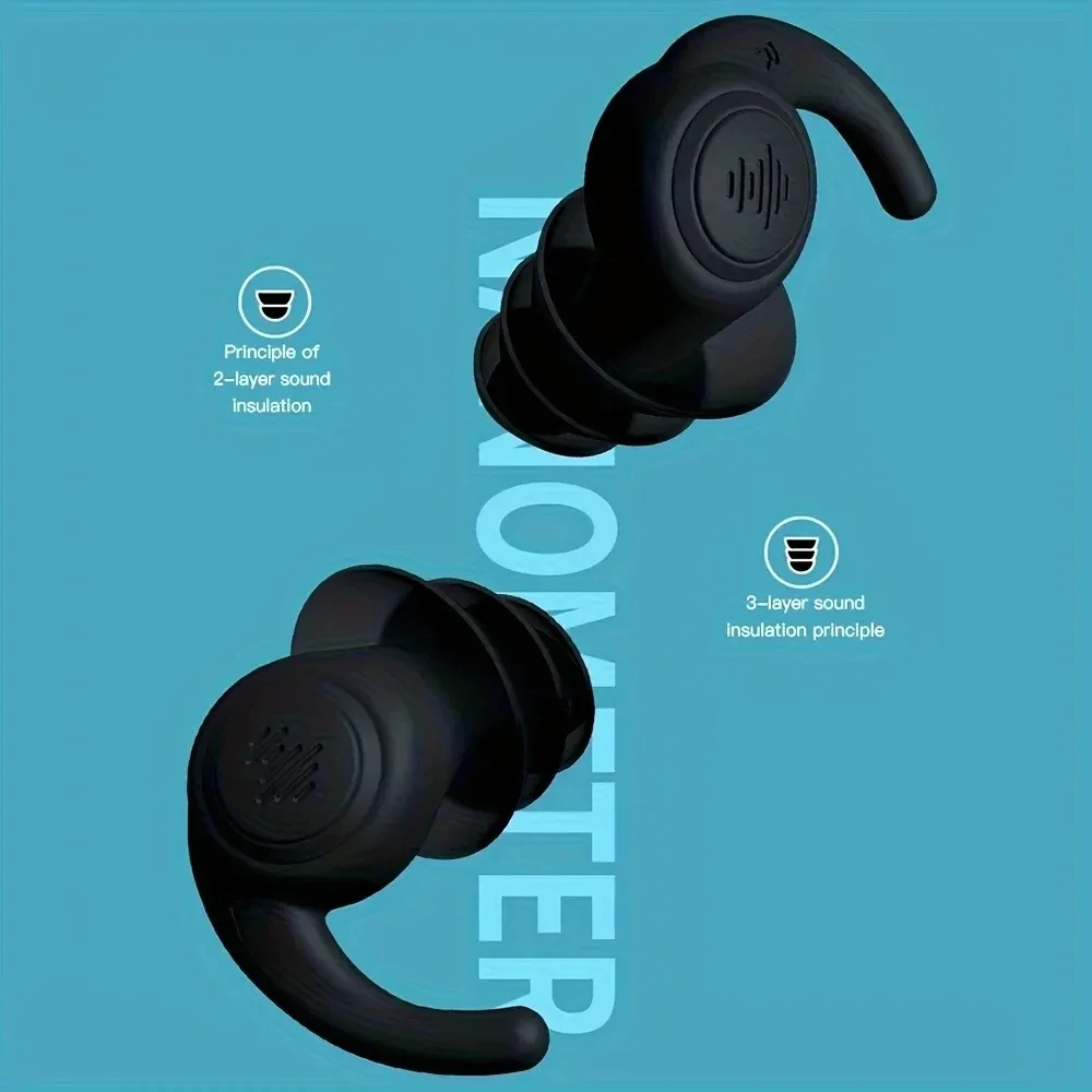 1 Pair Soft Silicone Earplugs Noise Cancelling Reusable Anti-noise Earplug For Concerts Sleep Swimm Waterproof Ear Plugs