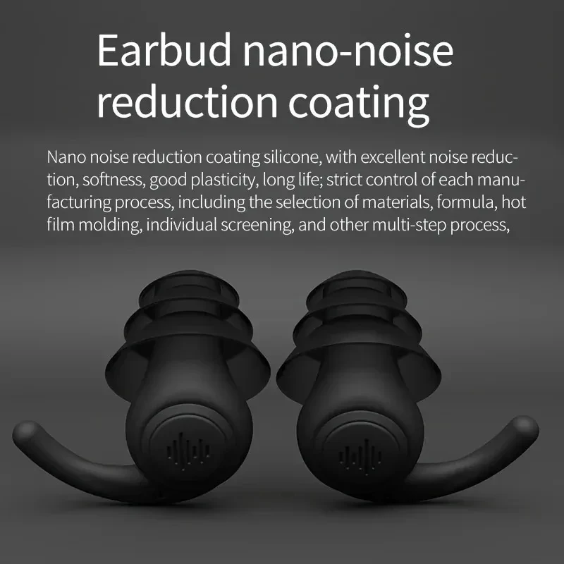 1 Pair Soft Silicone Earplugs Noise Cancelling Reusable Anti-noise Earplug For Concerts Sleep Swimm Waterproof Ear Plugs