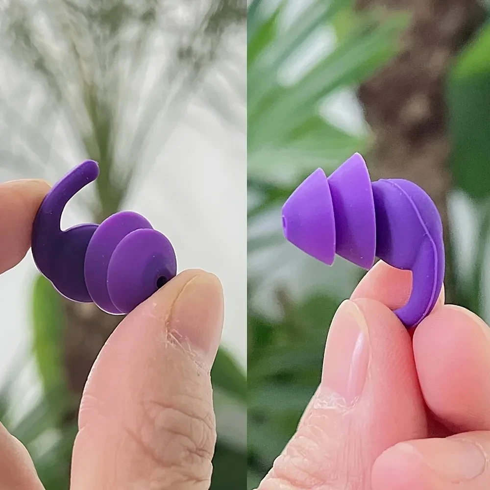 1 Pair Soft Silicone Earplugs Noise Cancelling Reusable Anti-noise Earplug For Concerts Sleep Swimm Waterproof Ear Plugs