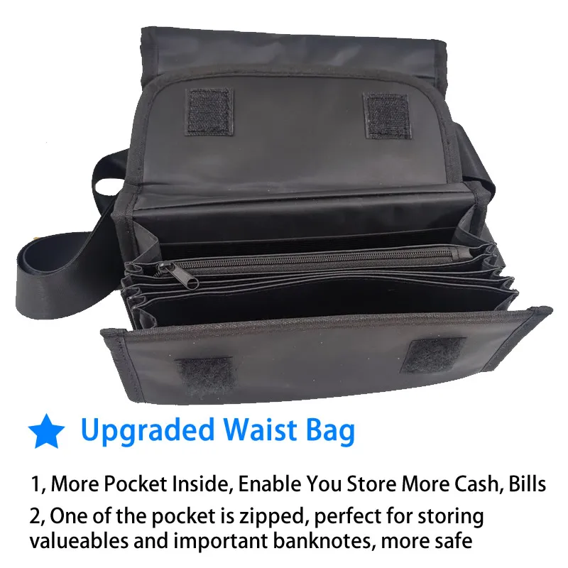 Multi Pocket Waist Bag Wallet With Euro Coin Dispenser Waiter Purse Coin Organizer For Waitress Server Cashier Change