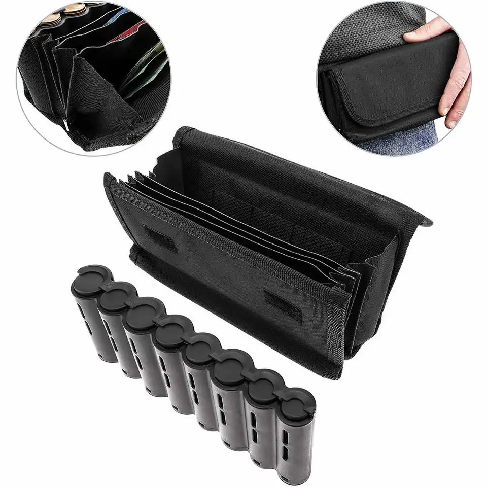 Multi Pocket Waist Bag Wallet With Euro Coin Dispenser Waiter Purse Coin Organizer For Waitress Server Cashier Change