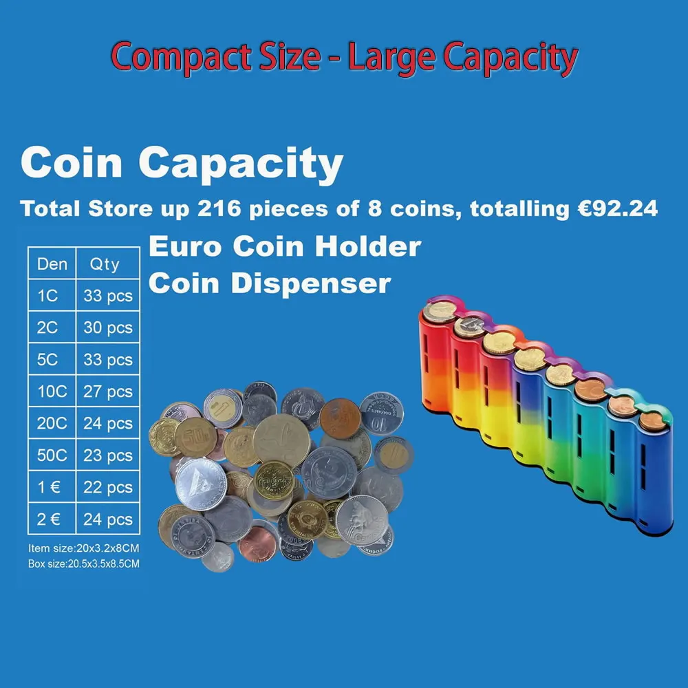 Multi Pocket Waist Bag Wallet With Euro Coin Dispenser Waiter Purse Coin Organizer For Waitress Server Cashier Change