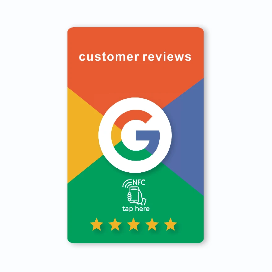 Google Review French Germany Italian English Language NFC Card Simple with Google Review Waterproof Durable