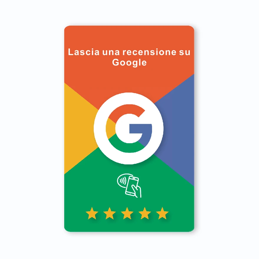 Google Review French Germany Italian English Language NFC Card Simple with Google Review Waterproof Durable